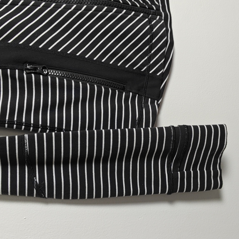 LULULEMON Define Jacket Full Zip Parallel Striped Black and White Size 6 - Picture 3 of 16